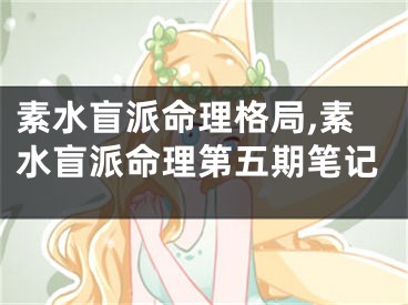 素水盲派命理格局,素水盲派命理第五期笔记