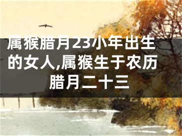 属猴腊月23小年出生的女人,属猴生于农历腊月二十三