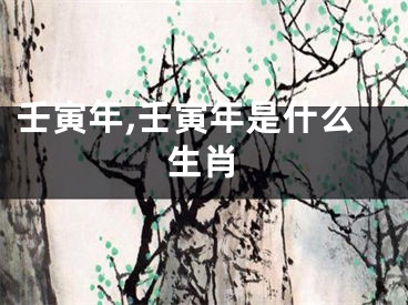 壬寅年,壬寅年是什么生肖