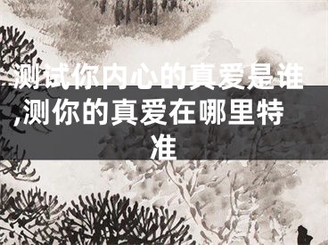 测试你内心的真爱是谁,测你的真爱在哪里特准
