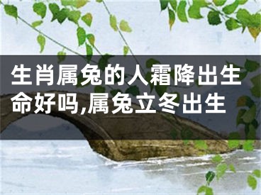 生肖属兔的人霜降出生命好吗,属兔立冬出生