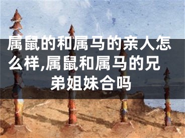 属鼠的和属马的亲人怎么样,属鼠和属马的兄弟姐妹合吗