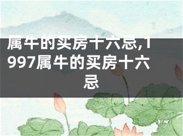 属牛的买房十六忌,1997属牛的买房十六忌