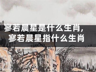 寥若晨星是什么生肖,寥若晨星指什么生肖