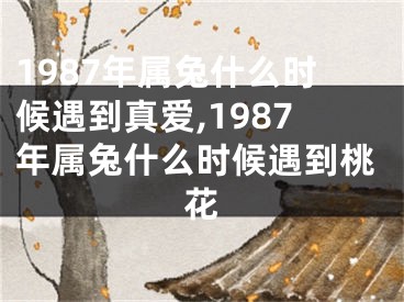 1987年属兔什么时候遇到真爱,1987年属兔什么时候遇到桃花