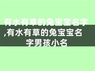 有水有草的兔宝宝名字,有水有草的兔宝宝名字男孩小名