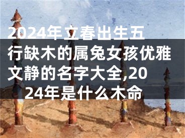 2024年立春出生五行缺木的属兔女孩优雅文静的名字大全,2024年是什么木命