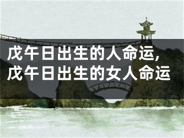 戊午日出生的人命运,戊午日出生的女人命运