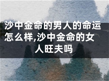 沙中金命的男人的命运怎么样,沙中金命的女人旺夫吗