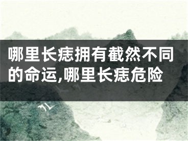 哪里长痣拥有截然不同的命运,哪里长痣危险