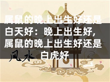 属鼠的晚上出生好还是白天好：晚上出生好,属鼠的晚上出生好还是白虎好
