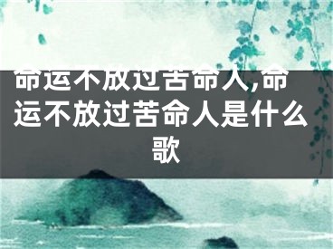 命运不放过苦命人,命运不放过苦命人是什么歌