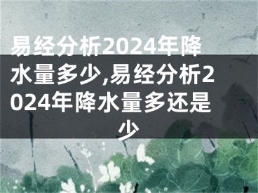 易经分析2024年降水量多少,易经分析2024年降水量多还是少