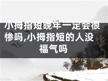 小拇指短晚年一定会很惨吗,小拇指短的人没福气吗