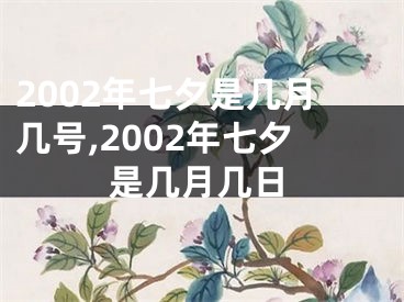 2002年七夕是几月几号,2002年七夕是几月几日