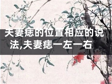 夫妻痣的位置相应的说法,夫妻痣一左一右