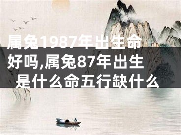 属兔1987年出生命好吗,属兔87年出生是什么命五行缺什么