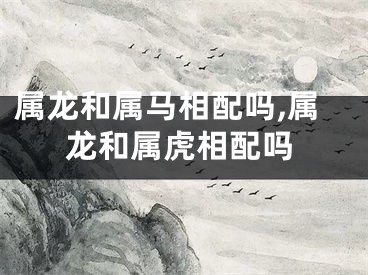 属龙和属马相配吗,属龙和属虎相配吗