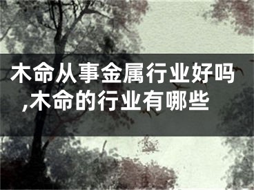 木命从事金属行业好吗,木命的行业有哪些