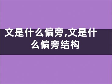 文是什么偏旁,文是什么偏旁结构