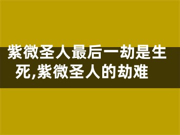 紫微圣人最后一劫是生死,紫微圣人的劫难