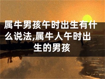 属牛男孩午时出生有什么说法,属牛人午时出生的男孩