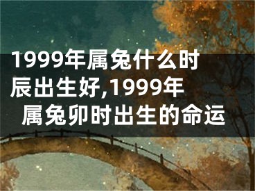 1999年属兔什么时辰出生好,1999年属兔卯时出生的命运