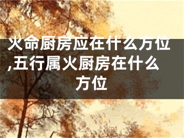 火命厨房应在什么方位,五行属火厨房在什么方位