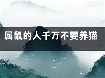 属鼠的人千万不要养猫