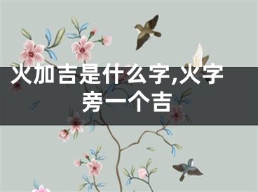 火加吉是什么字,火字旁一个吉