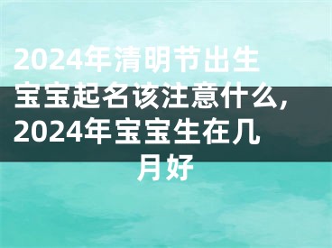 2024年清明节出生宝宝起名该注意什么,2024年宝宝生在几月好