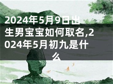 2024年5月9日出生男宝宝如何取名,2024年5月初九是什么