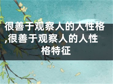 很善于观察人的人性格,很善于观察人的人性格特征