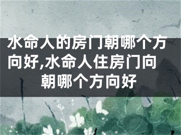 水命人的房门朝哪个方向好,水命人住房门向朝哪个方向好