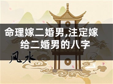 命理嫁二婚男,注定嫁给二婚男的八字
