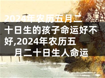 2024年农历五月二十日生的孩子命运好不好,2024年农历五月二十日生人命运