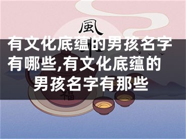 有文化底蕴的男孩名字有哪些,有文化底蕴的男孩名字有那些