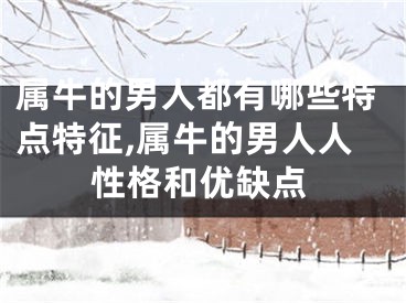 属牛的男人都有哪些特点特征,属牛的男人人性格和优缺点