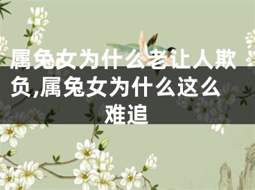 属兔女为什么老让人欺负,属兔女为什么这么难追