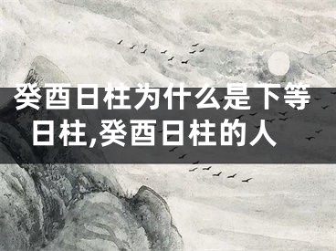 癸酉日柱为什么是下等日柱,癸酉日柱的人