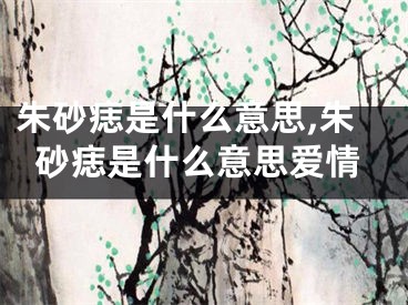 朱砂痣是什么意思,朱砂痣是什么意思爱情