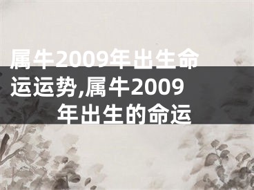 属牛2009年出生命运运势,属牛2009年出生的命运