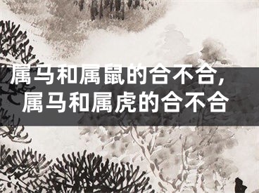 属马和属鼠的合不合,属马和属虎的合不合