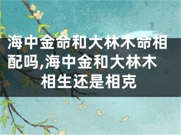 海中金命和大林木命相配吗,海中金和大林木相生还是相克
