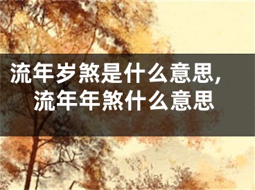 流年岁煞是什么意思,流年年煞什么意思