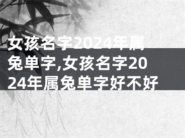 女孩名字2024年属兔单字,女孩名字2024年属兔单字好不好