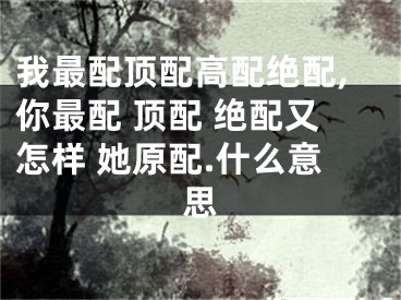 我最配顶配高配绝配,你最配 顶配 绝配又怎样 她原配.什么意思