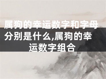 属狗的幸运数字和字母分别是什么,属狗的幸运数字组合