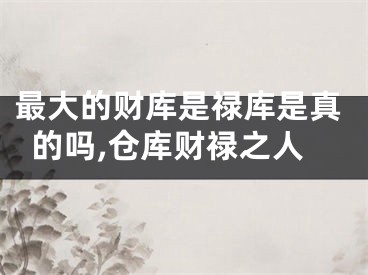 最大的财库是禄库是真的吗,仓库财禄之人