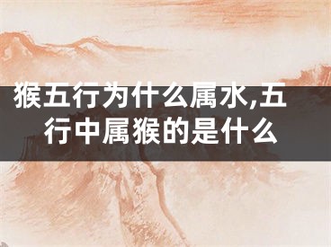 猴五行为什么属水,五行中属猴的是什么